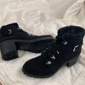 ASOS suede black booties
